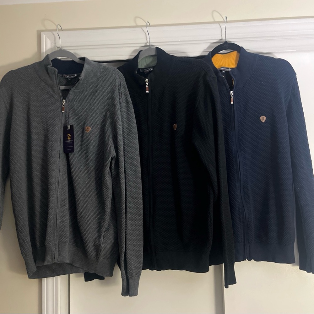Men's 2xl giorgio di mare yachting Full-Zip cardigan set of 3